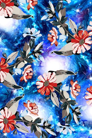 玉兰花印花华亿平台图片