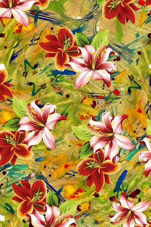 玉兰花印花华亿平台图片