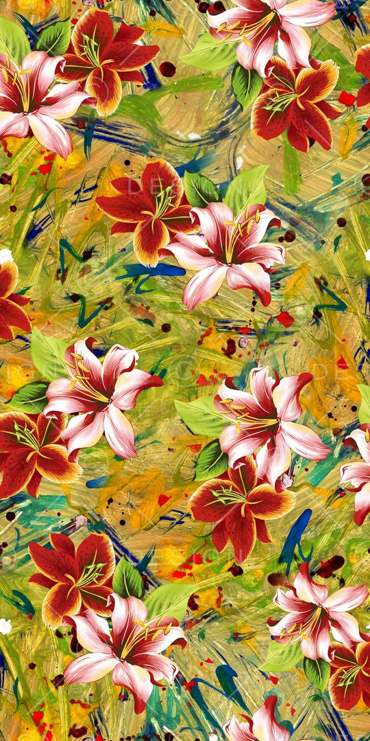 玉兰花印花华亿平台图片