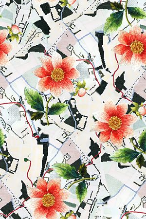 花卉印花华亿平台图片