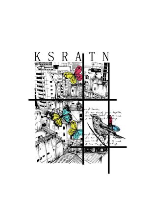 城市建筑印花华亿平台图片