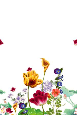 花卉印花华亿平台图片