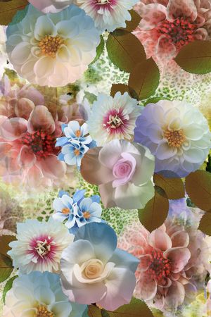 绿叶印花华亿平台图片