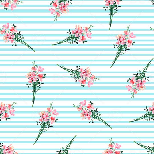 条纹花卉印花华亿平台图片