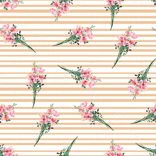 条纹花卉印花华亿平台图片