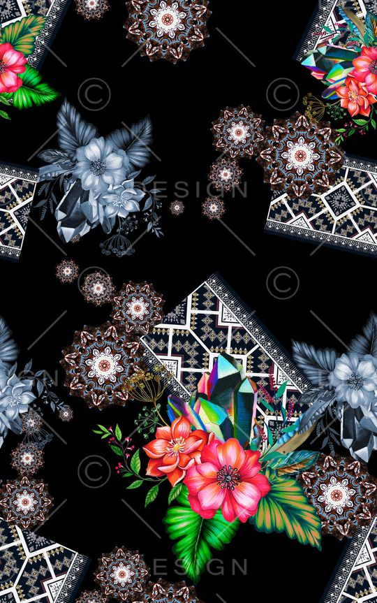 波西米亚印花华亿平台图片