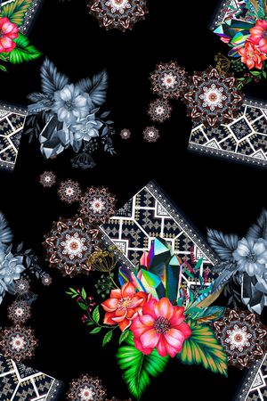 波西米亚印花华亿平台图片