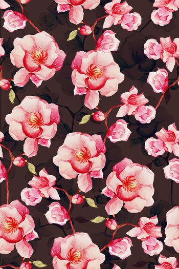 837395-素雅水彩桃花-2