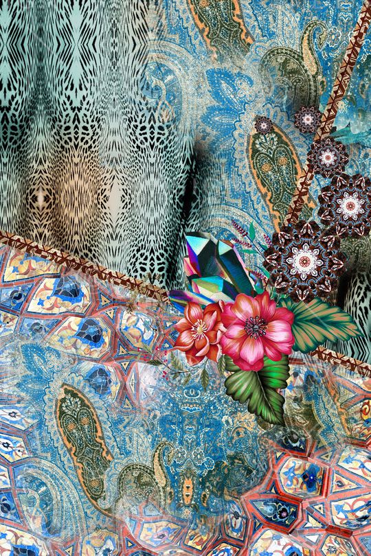 波西米亚印花华亿平台图片