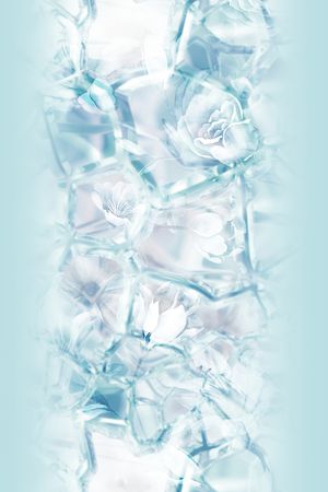 斑驳水彩花印花华亿平台图片