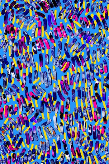 不规则几何印花华亿平台图片