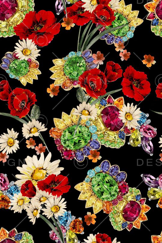 花卉印花华亿平台图片