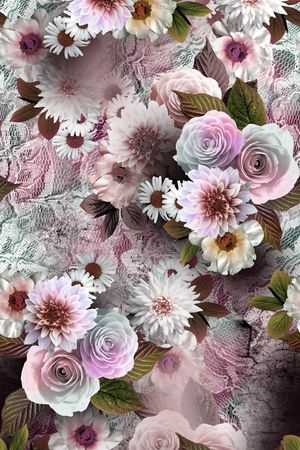 鲜花印花华亿平台图片