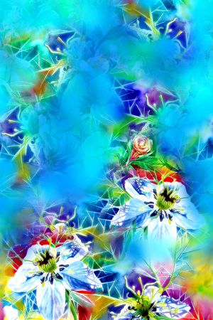 花卉印花华亿平台图片