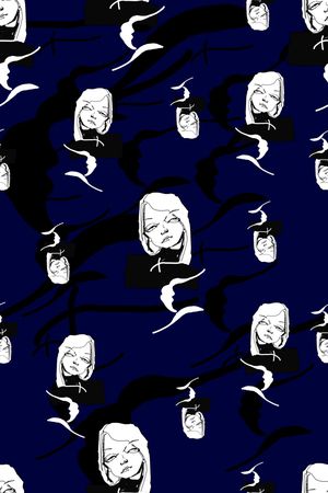 艺术笔触印花华亿平台图片