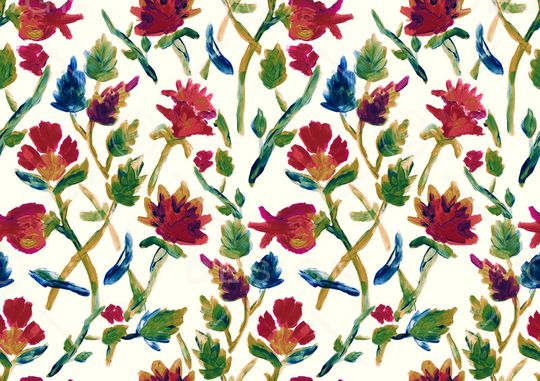 抽象花卉印花华亿平台图片