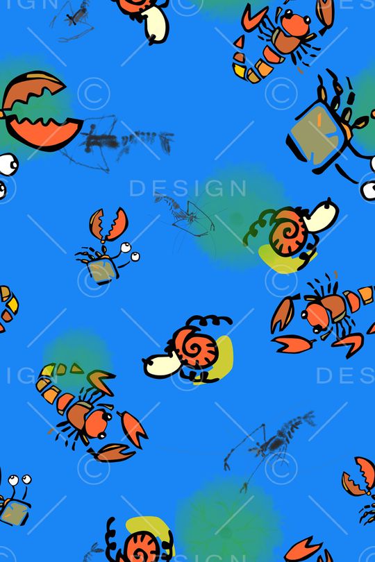 螃蟹印花华亿平台图片