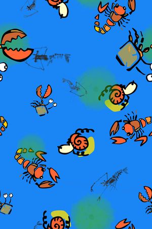 螃蟹印花华亿平台图片