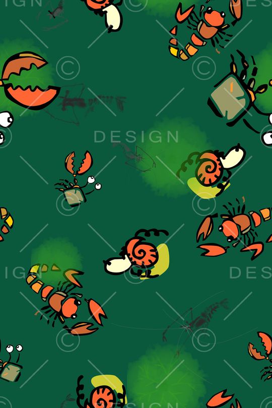 螃蟹印花华亿平台图片