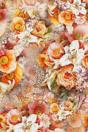 花卉印花华亿平台图片