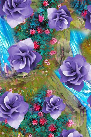 乱花印花华亿平台图片