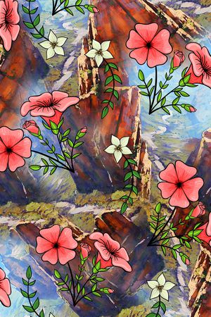 玉兰花印花华亿平台图片