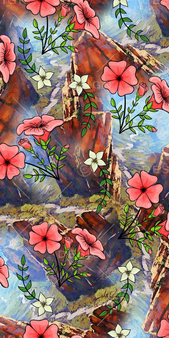 玉兰花印花华亿平台图片