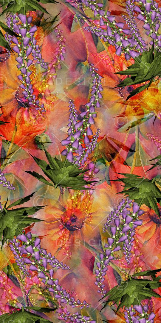 向日葵印花华亿平台图片