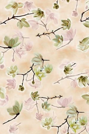 玉兰花印花华亿平台图片