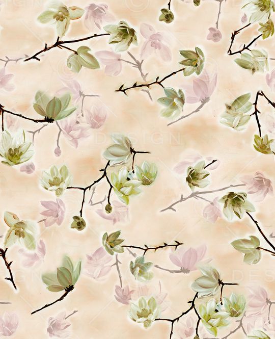 玉兰花印花华亿平台图片