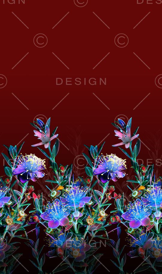 花卉印花华亿平台图片