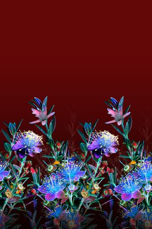 花卉印花华亿平台图片