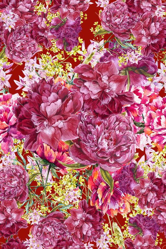 花卉印花华亿平台图片