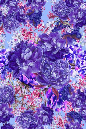 花卉印花华亿平台图片