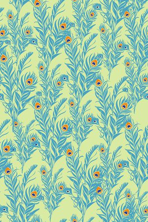 孔雀羽毛印花华亿平台图片