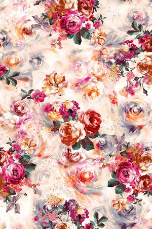 花卉印花华亿平台图片