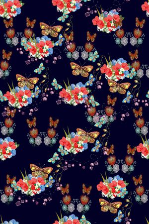 艺术花卉印花华亿平台图片