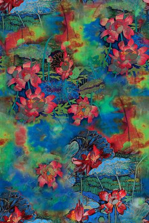 花卉印花华亿平台图片