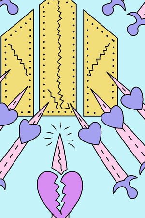 几何花卉印花华亿平台图片