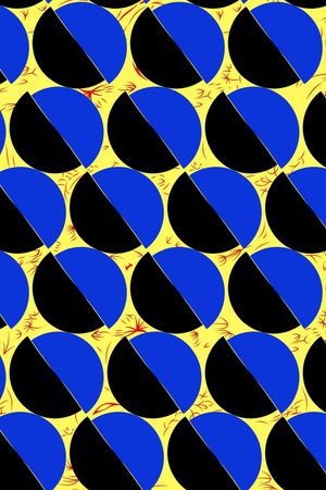 几何圆圈印花华亿平台图片