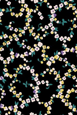 满版小碎花印花华亿平台图片