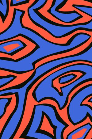 抽象几何花印花华亿平台图片