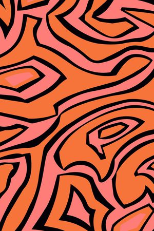 抽象几何花印花华亿平台图片