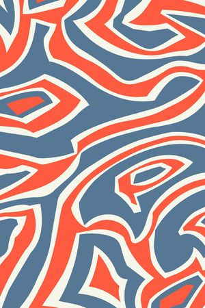 抽象几何花印花华亿平台图片