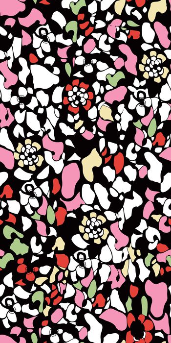 传统民族风几何花卉印花华亿平台图片