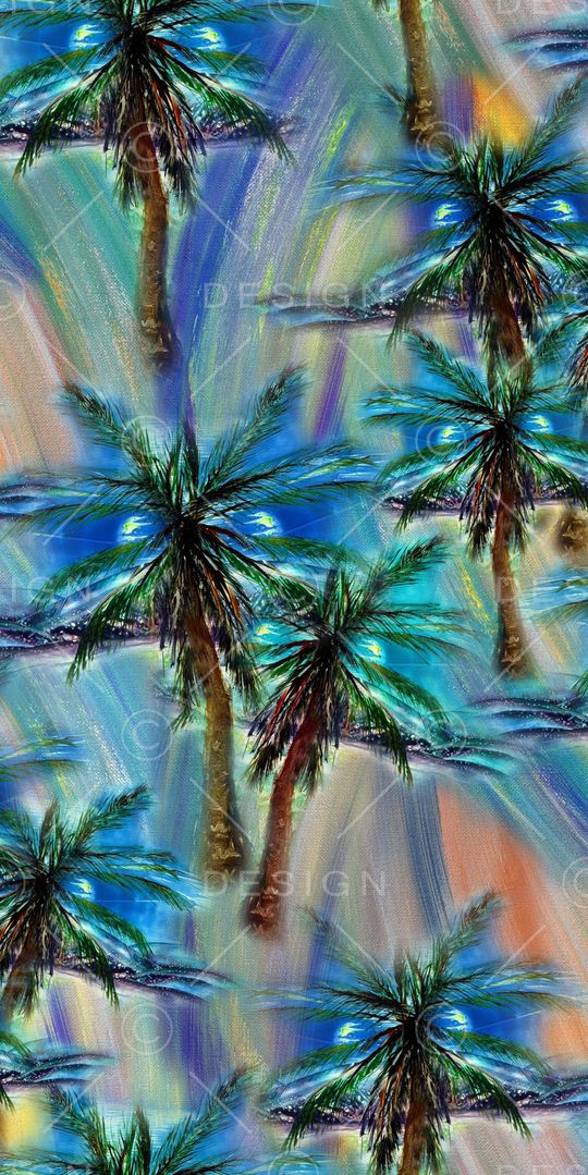 棕榈叶印花华亿平台图片