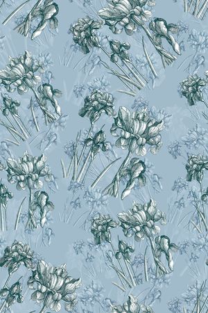 抽象花卉印花华亿平台图片