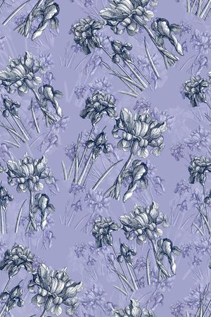 抽象花卉印花华亿平台图片