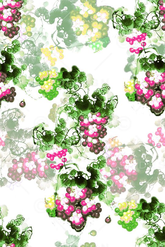 手绘花印花华亿平台图片