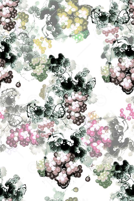 手绘花印花华亿平台图片